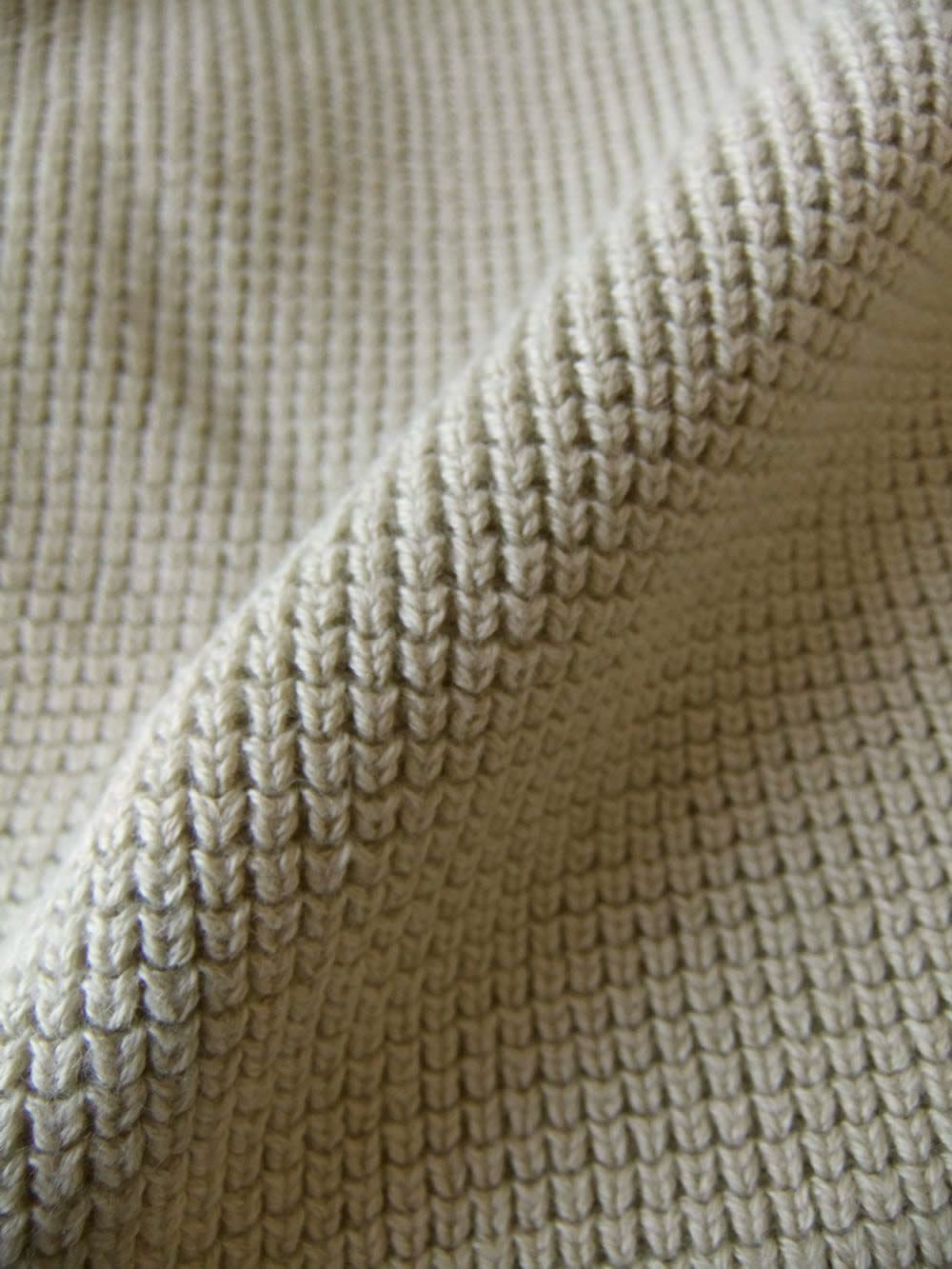 WAFFLE KNIT COTTON ZIP LENS CARDIGAN   (オフホワイト)   ジップ ニット ジャケット