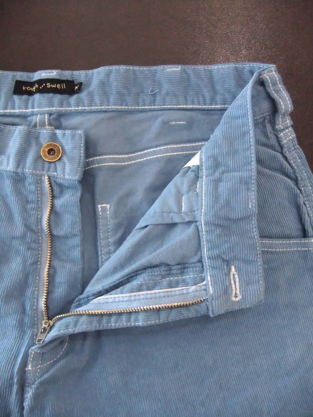VIRGINIA SHORTS (ブルー)  サマーコーデュロイ ストレッチ ハーフパンツ   RSM-25068