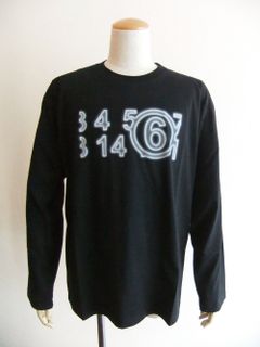 《MM➅》 Maison Margiela  ズーム ロゴ オーバーサイズ ロングスリーブ T シャツ