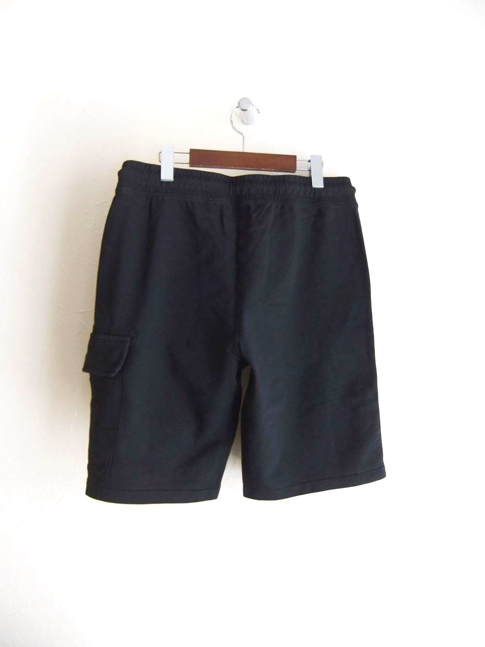 LIGHT FLEECE CARGO LENS SHORTS  (ブラック)  スウェット ハーフパンツ
