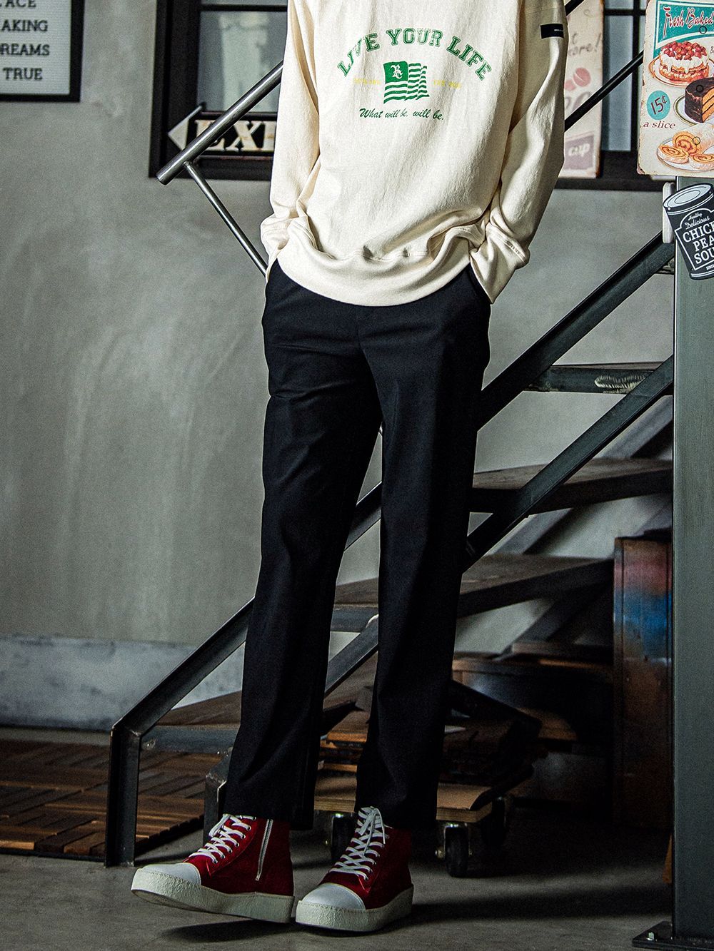 CHRIS EASY WIDE PANTS   ワイド イージーパンツ （ブラック） RC-31-016W