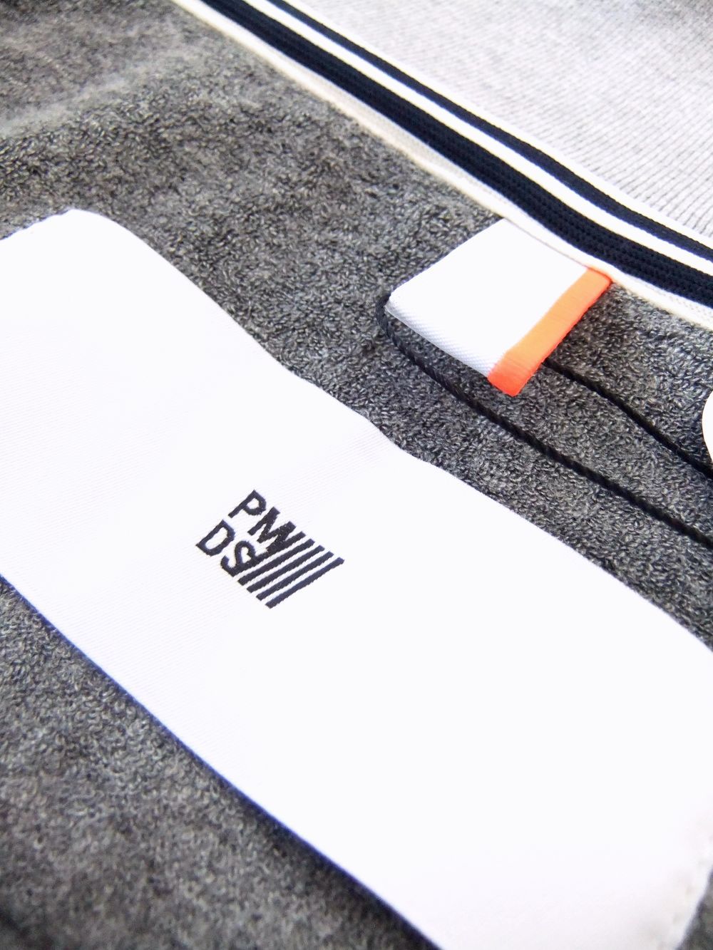 MOSI FLEECE   ZIP UP (GRAY / WHITE)  ベロアパイル 切替え ブルゾン