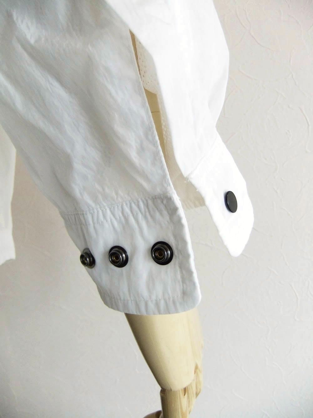 CHROME-R ZIP LENZ OVERSHIRT  (ホワイト)  ジップアップ オーバーシャツ