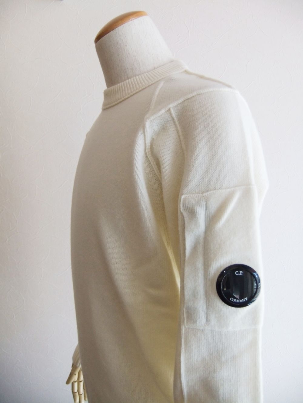 LAMBSWOOL JUMPER  (ホワイト) ラムウール クルーネックセーター