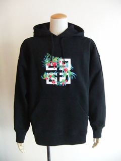 GIVENCHY  ロゴ + フラワー刺繡 フーディー
