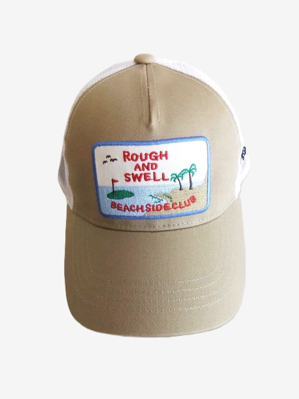 BEACH SIDE MESH CAP  (ベージュ)   ロゴ入り ワッペン付き キャップ    RSA-26004