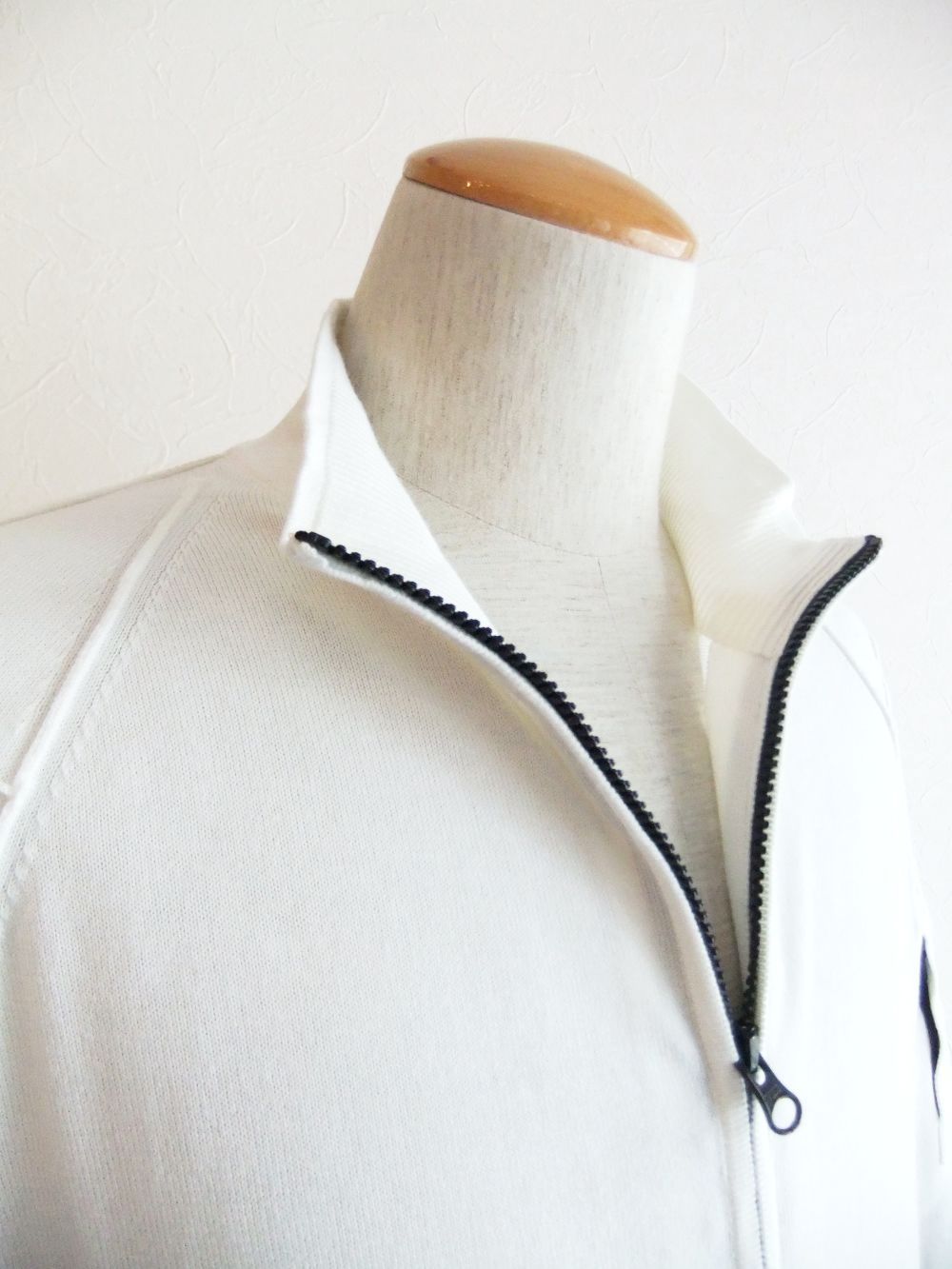 SEA ISLAND ZIPPED KNIT  (ホワイト)  ZIP カーディガン