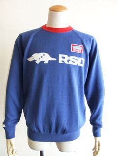 CHAMONIX CREW    ウール アクリル 12G クルーネックセーター (ブルーグレー) RSM-22280