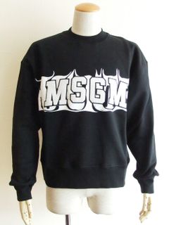 MSGM ロゴ スウェット ( ブラック )  MM170-207599