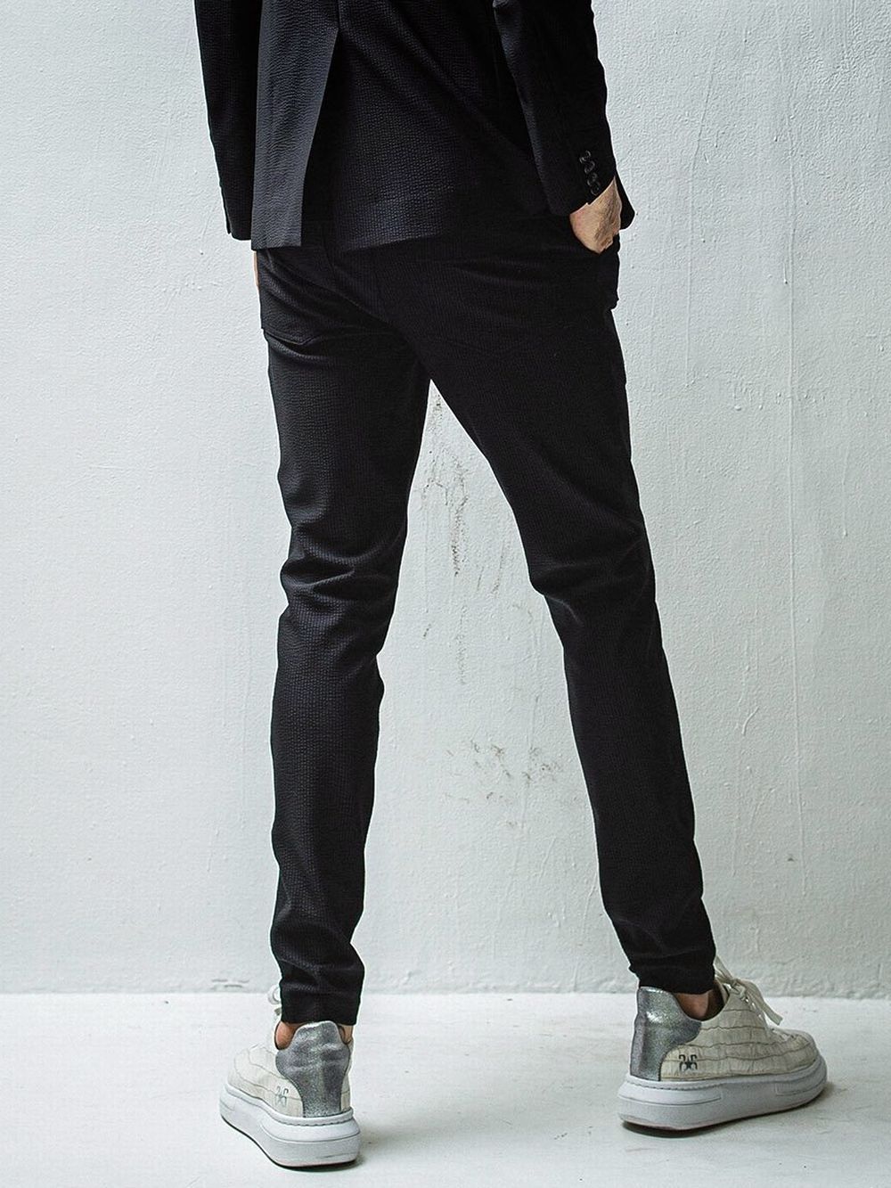 CHRIS EASY TUCK PANTS スラックス イージー タックパンツ (ブラック)