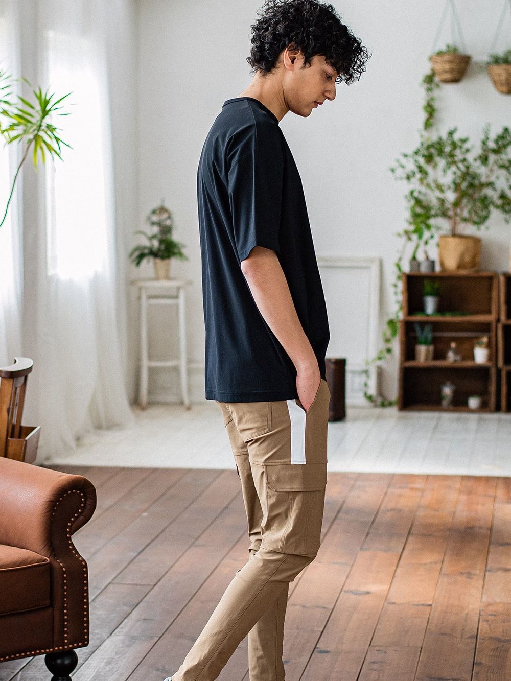 NYLON OVER T  (ブラック)   ナイロンオーバーTシャツ