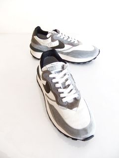 QWARK HYPE MAN  ( WHITE/GRAY )  ナイロン × スエード  スニーカー