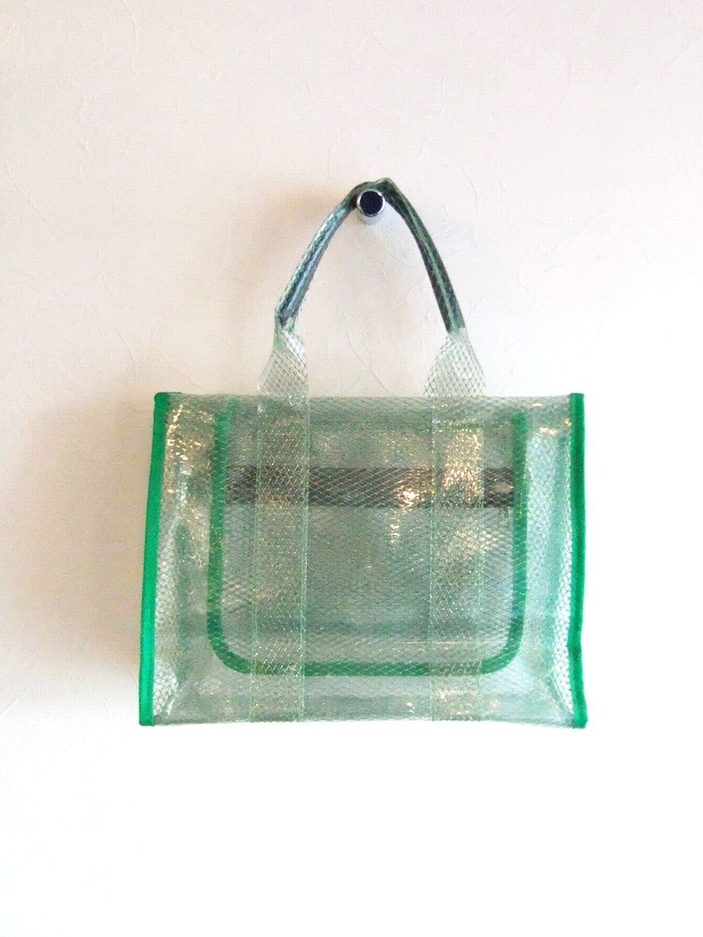 【MICALLE MICALLE Accessory】 クリア トートバッグ (グリーン) MXC123GDB