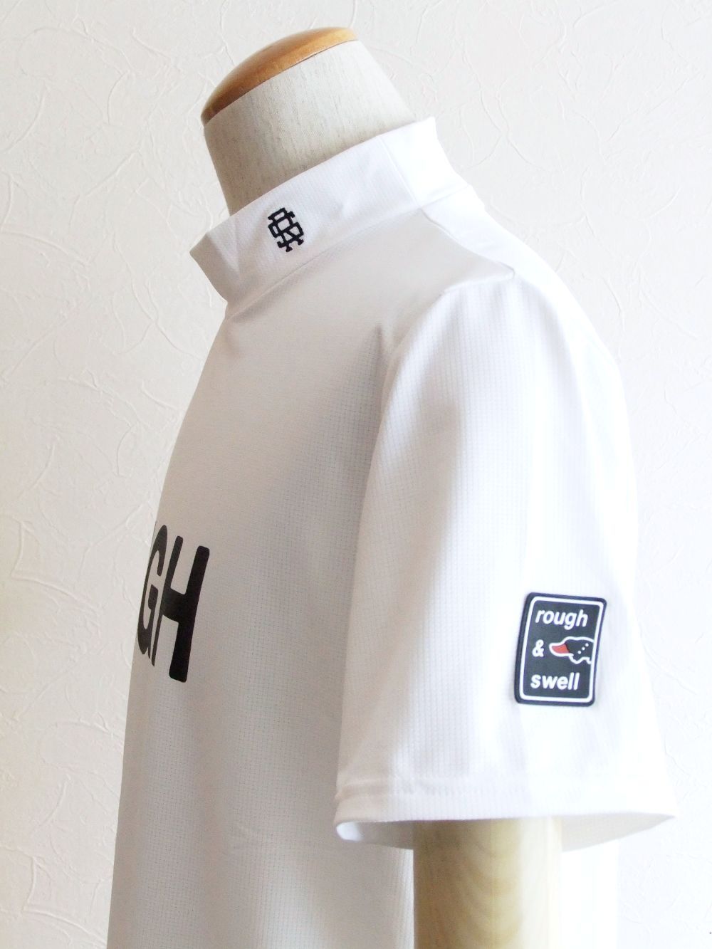 BIG LOGO MOCK  ( ホワイト )  モックネック 半袖ポロシャツ RSM-21047
