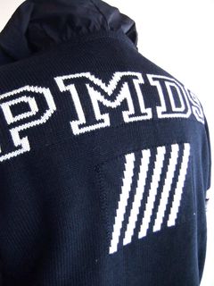 NIILO  ニット切替 ロゴ ZIP パーカー
