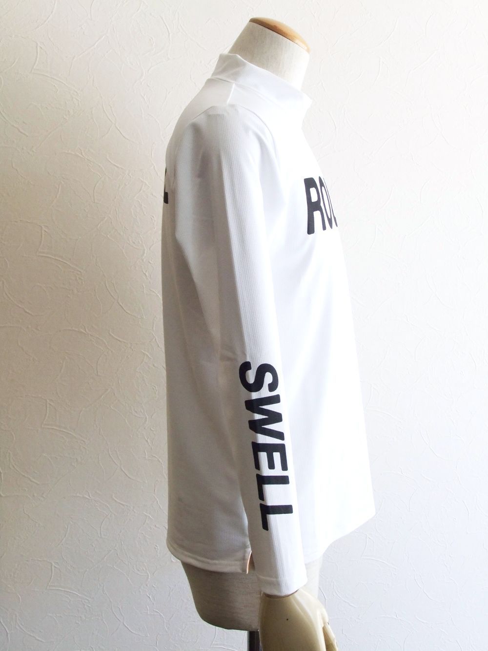 BIG LOGO MOCK L.S.  ( ホワイト ) モックネック 長袖ポロシャツ