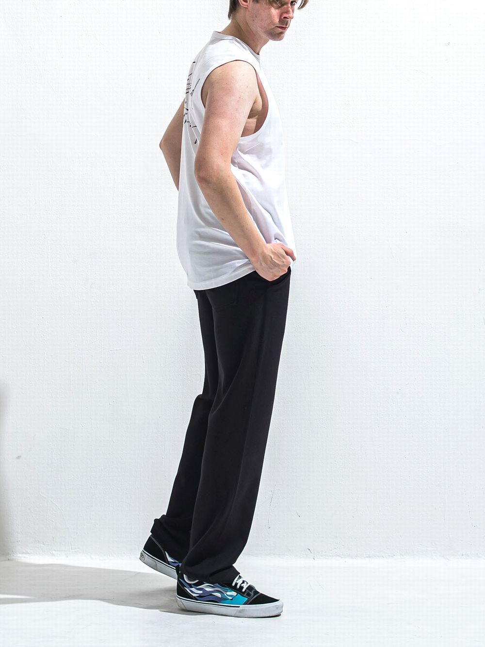 SEMI WIDE TUCK PANTS   ワイド イージーパンツ （ブラック）