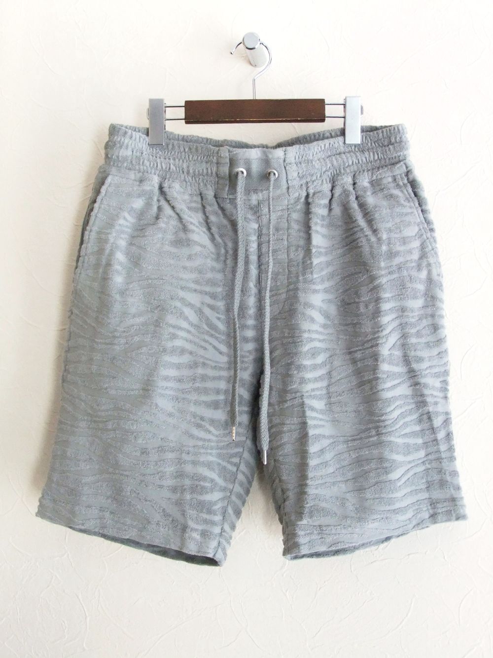 ZEBRA PILE JQ SHORTS  ゼブラ柄 パイル ショートパンツ  ( グレー )