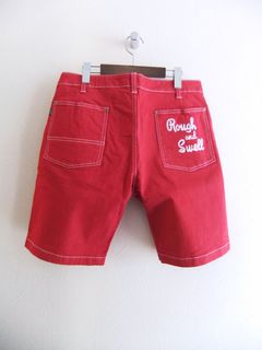 RODEO SHORTS (レッド)  ストレッチ カラーデニム ハーフパンツ   RSM-23057