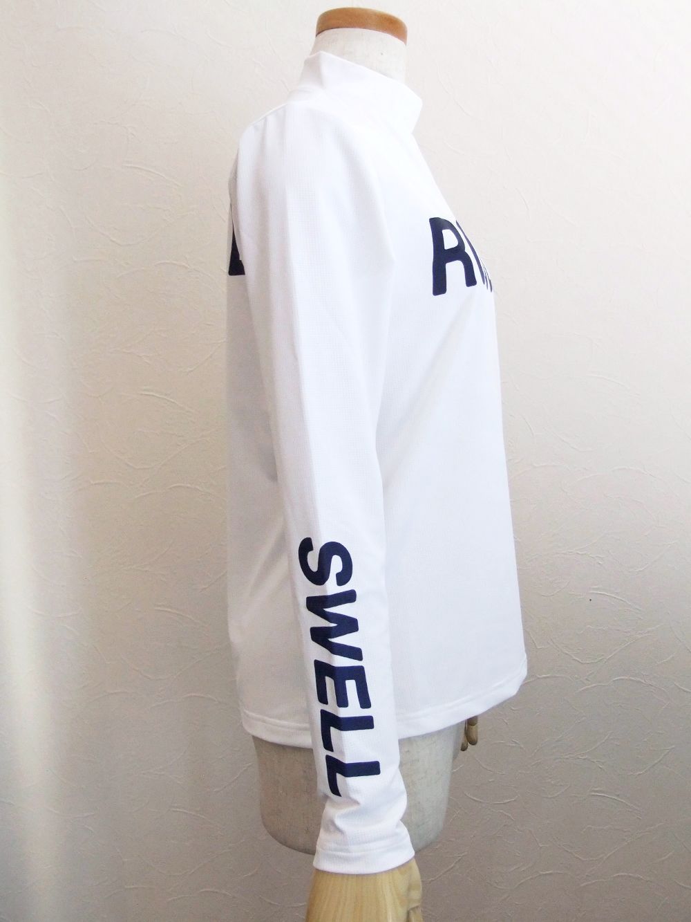 【LADIES】  BIG LOGO MOCK L.S. W.  (ホワイト) ロゴモックネック   RSL-21220