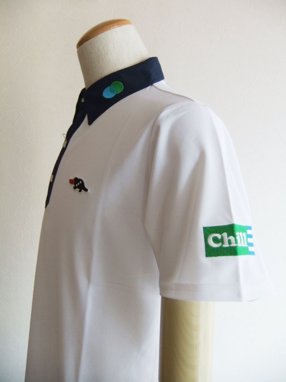 rough & swell - COLORED COLLAR POLO (オレンジ) 半袖ポロ RSM
