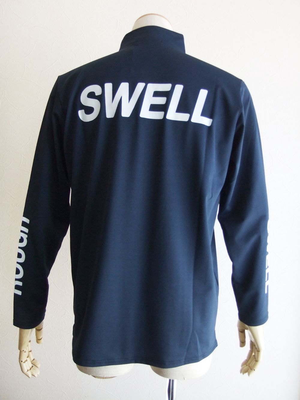 BIG LOGO MOCK L.S.  ( ネイビー )  モックネック 長袖ポロシャツ  RSM-21227