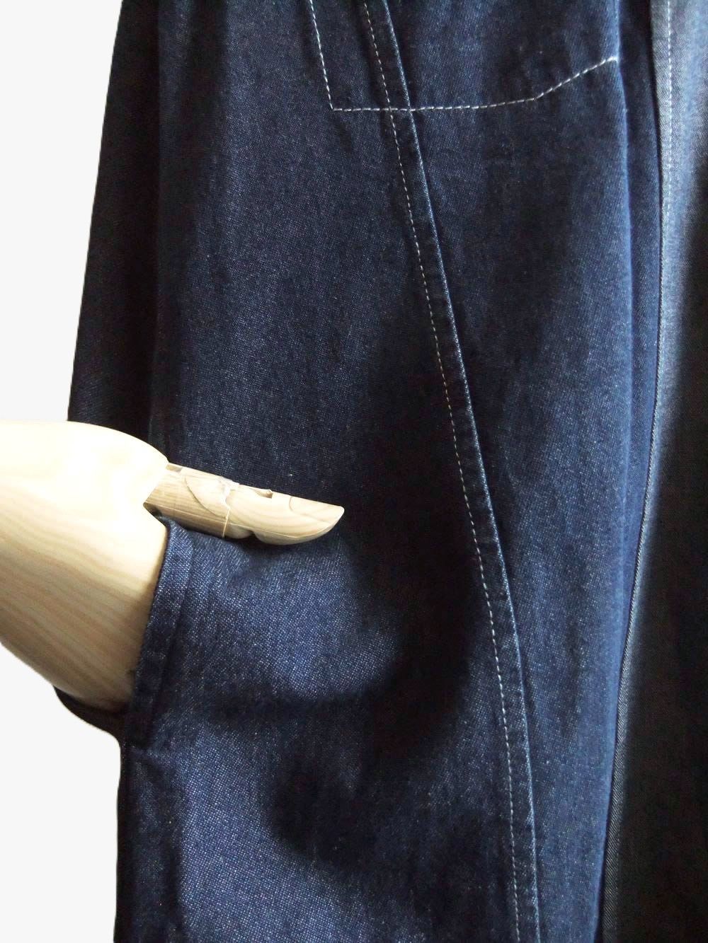 シャンブレー デニム ロング ジャケット    MMG142CEC