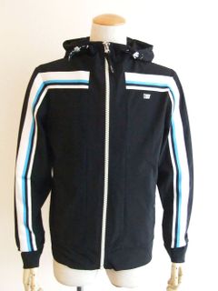 HOODIE STRIP  LINEリブ ZIPパーカー