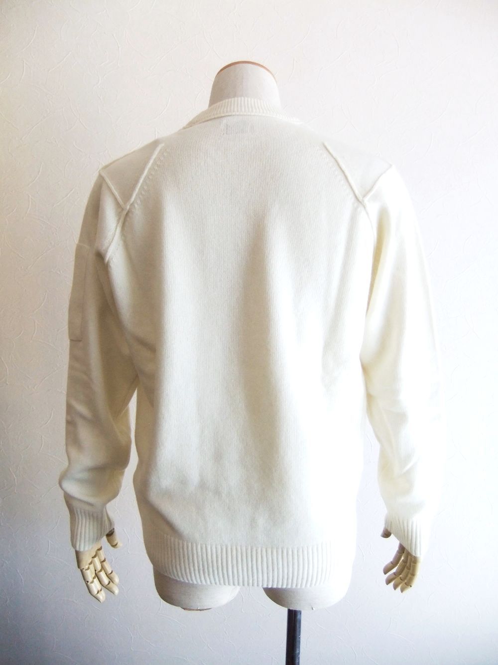 LAMBSWOOL JUMPER  (ホワイト) ラムウール クルーネックセーター