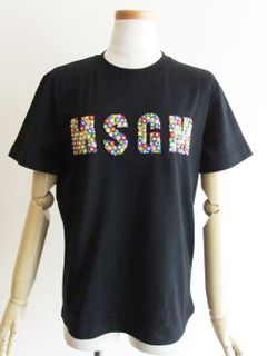 《LADIES》 BEADS LOGO  T-SHIRT  (ブラック)   3242MDM205
