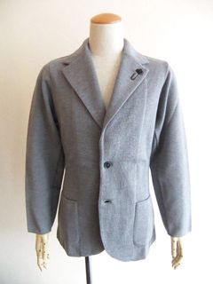 KNIT 2B JACKET  (グレー)   ニットジャケット  LJM56