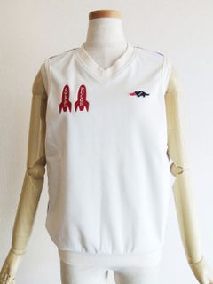 【LADIES】  GALAXY VEST W.  (ホワイト) マイクロフリース バイカラー ベスト  RSL-21214
