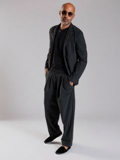 PANTS OVER PINCES COLD  (ブラック) ナイロン ストレッチ パンツ