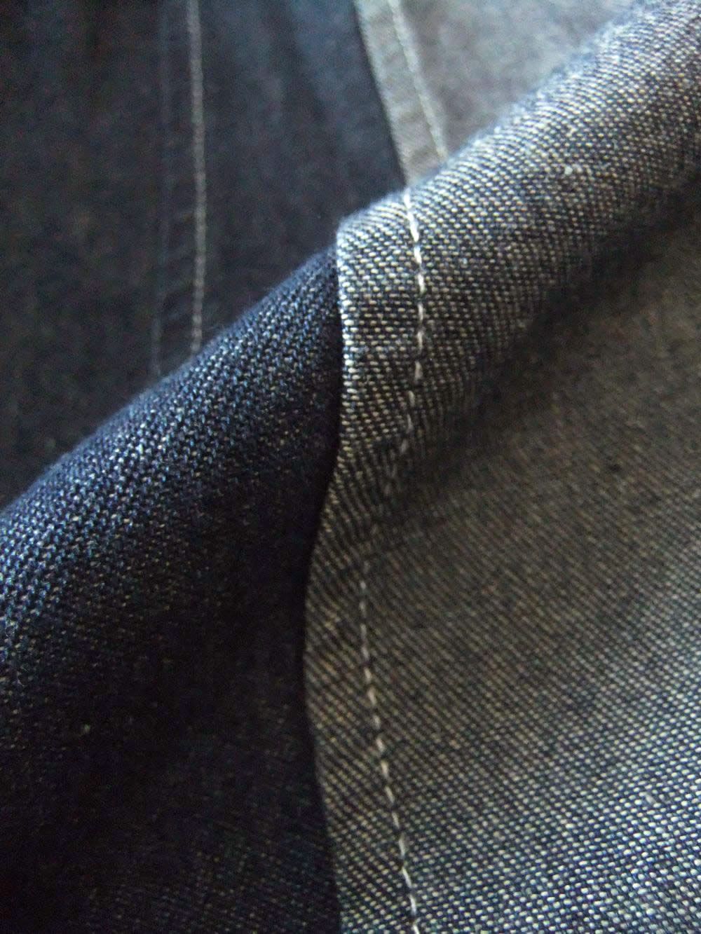 シャンブレー デニム ロング ジャケット    MMG142CEC