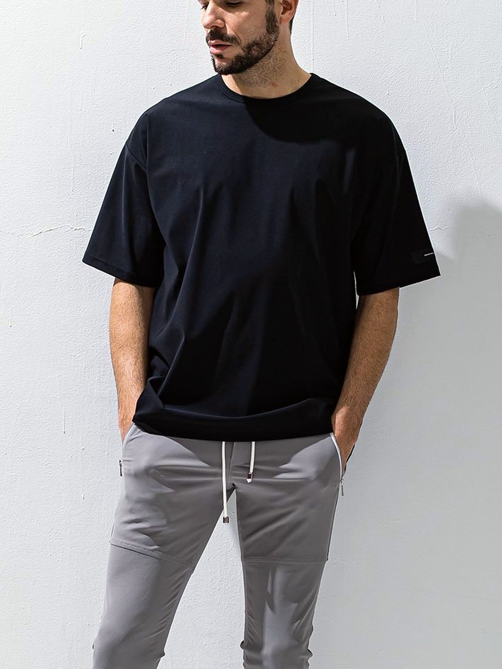 NYLON OVER T  (ブラック)   ナイロンオーバーTシャツ