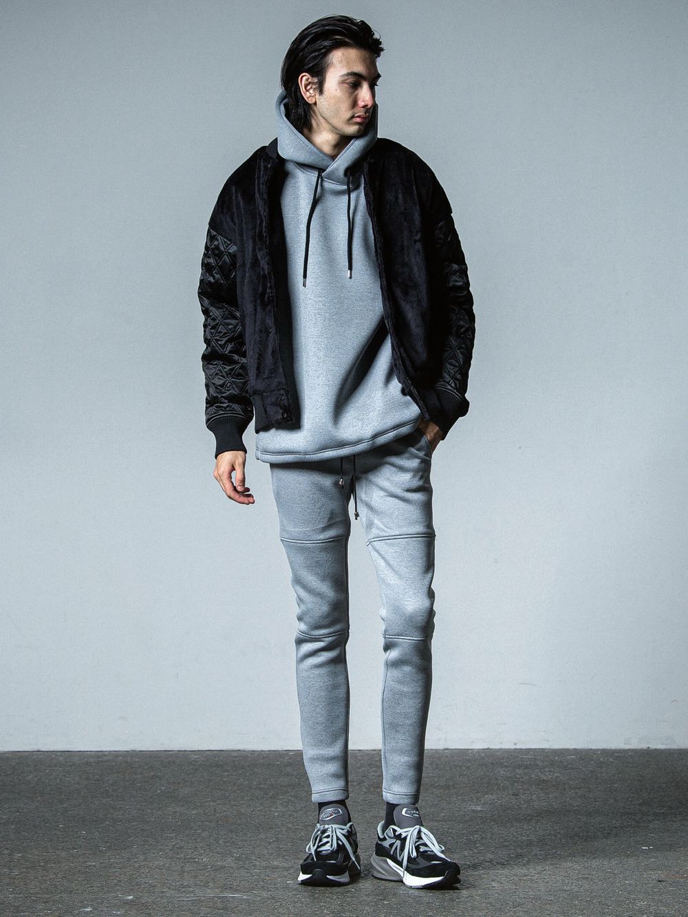 CARDBOARD HOODIE  (グレー)  ダンボールニット パーカー