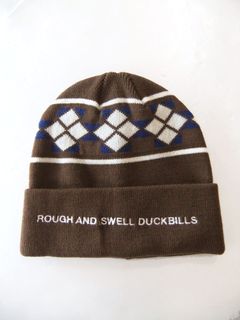 FAIR ISLE BEANIE   ロゴニットキャップ  ( ブラウン )   RSA-24207