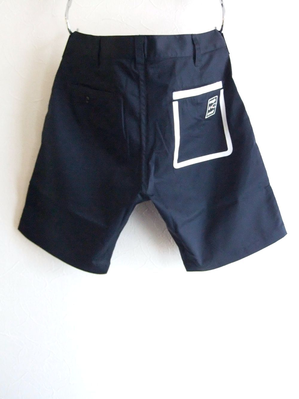 FAKE POCKET SHORTS ( ネイビー ) ストレッチツイル ハーフパンツ    RSM-22076