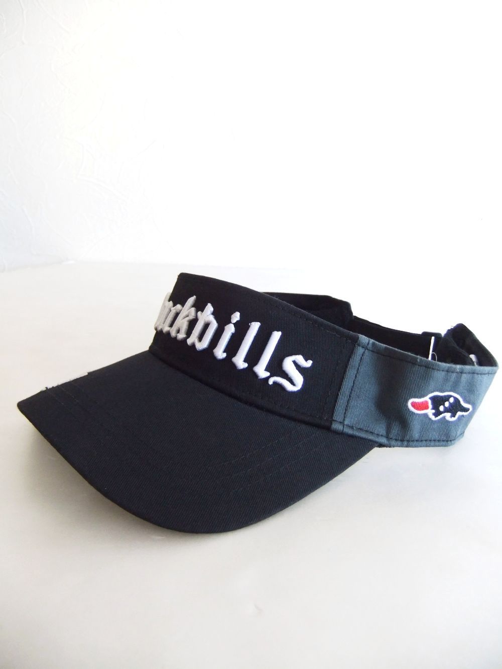 DUCKBILLS SUN VISOR (ブラック) ロゴ入りサンバイザー  RSA-22006