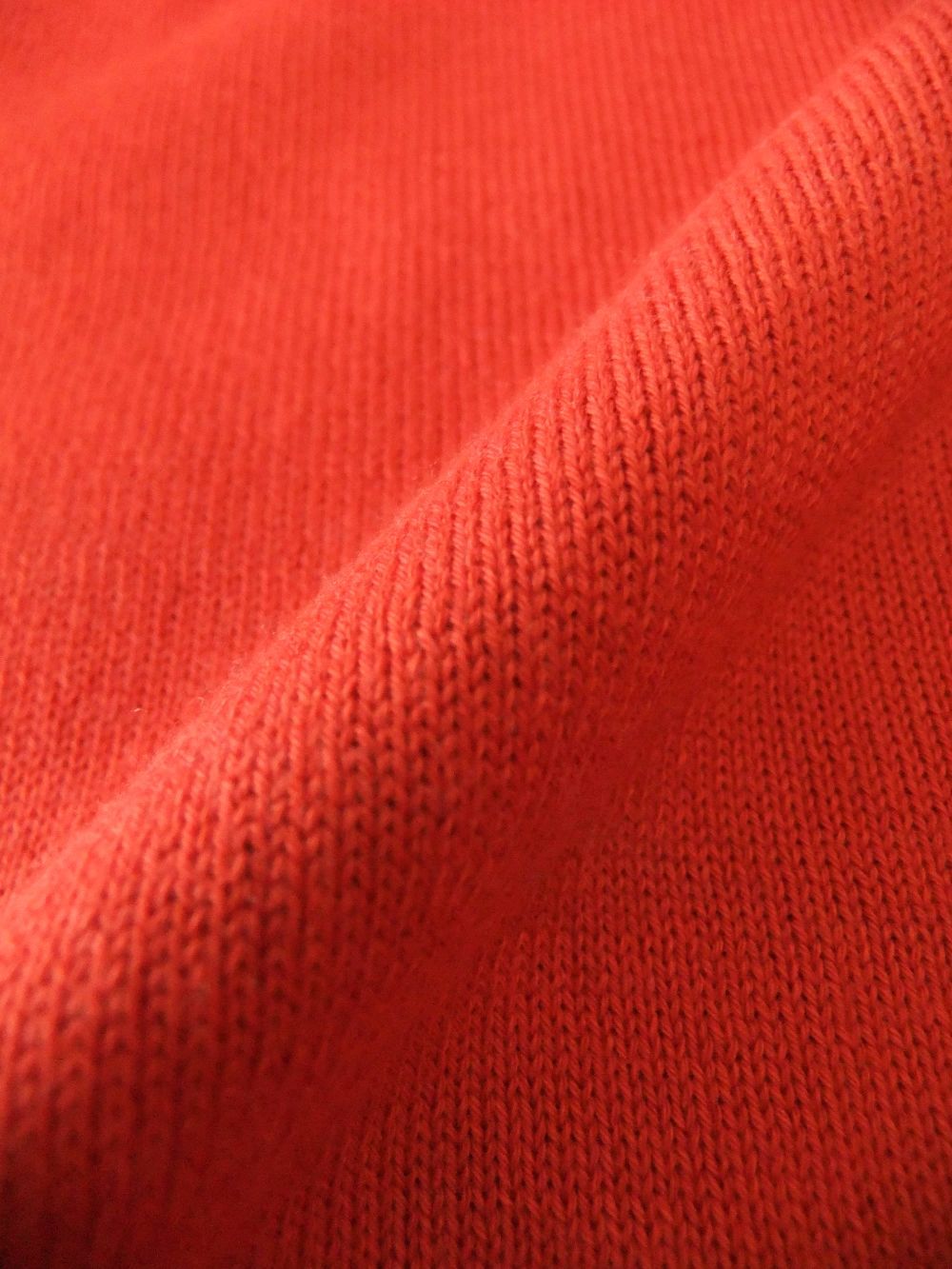SEA ISLAND COTTON CREW NECK KNIT  (ブラッドオレンジ） コットン クルーネック セーター
