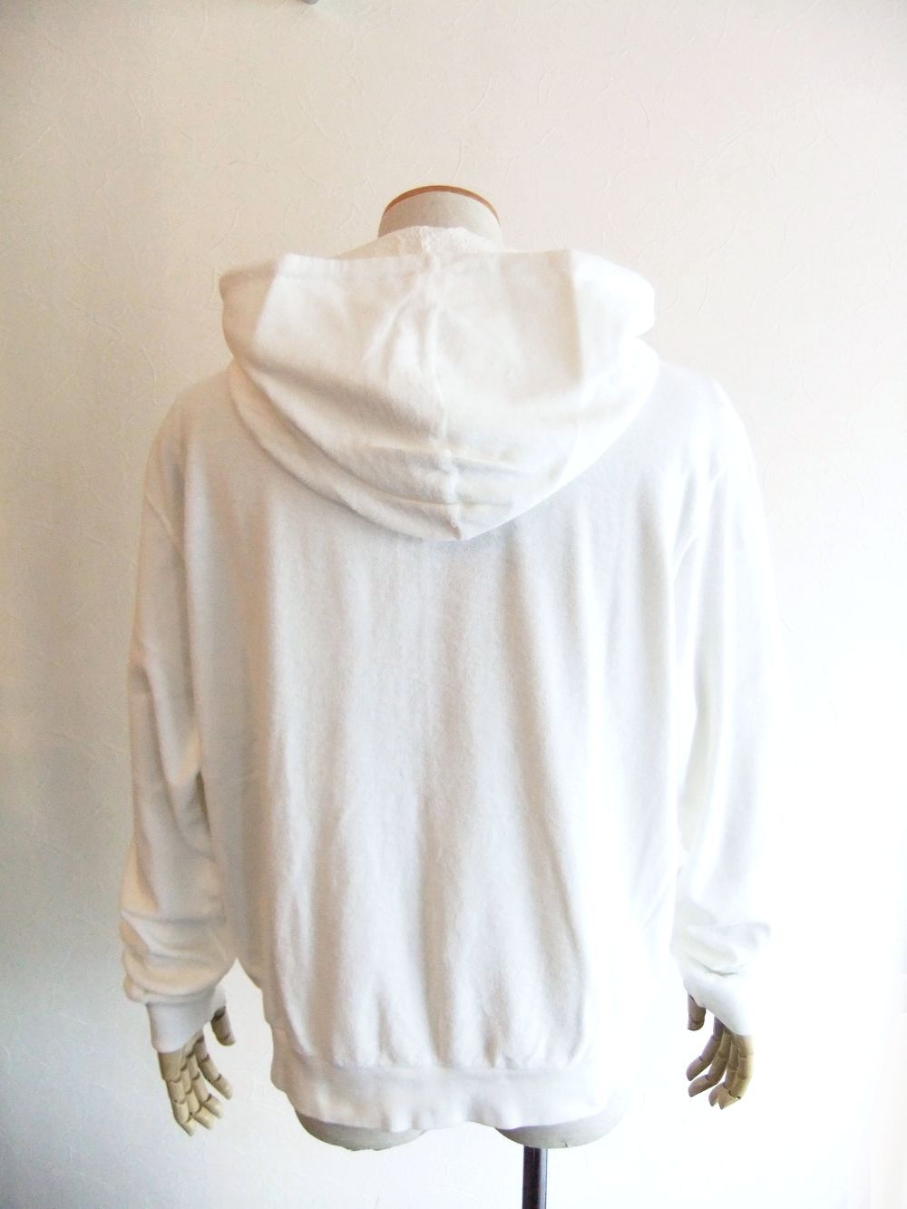 パイル ZIP UP パーカー  (ホワイト)