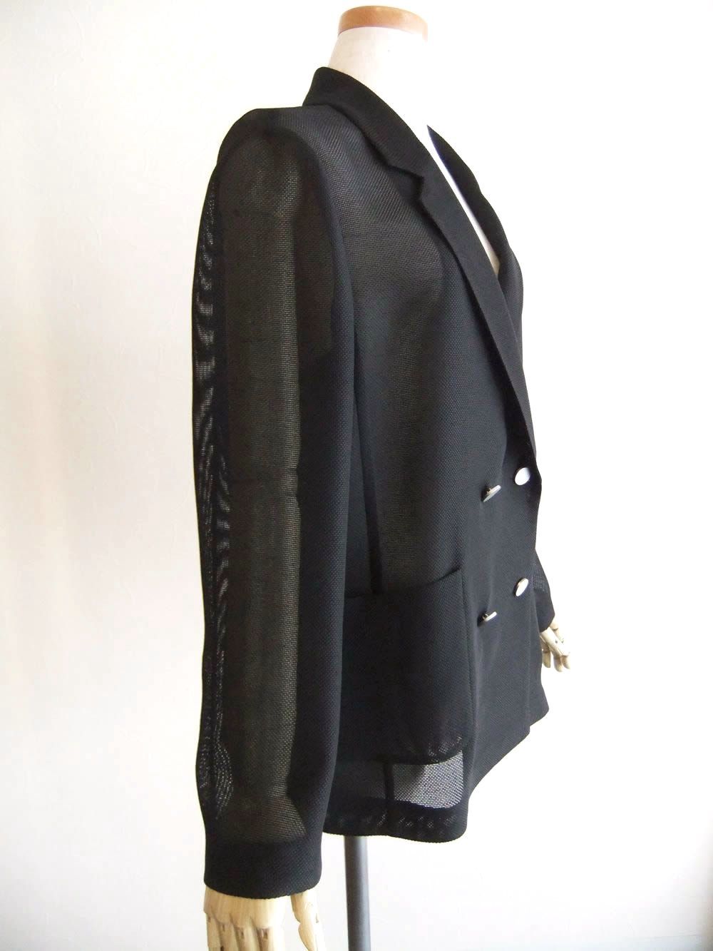 メッシュ DB テーラード ジャケット (ブラック)  625402