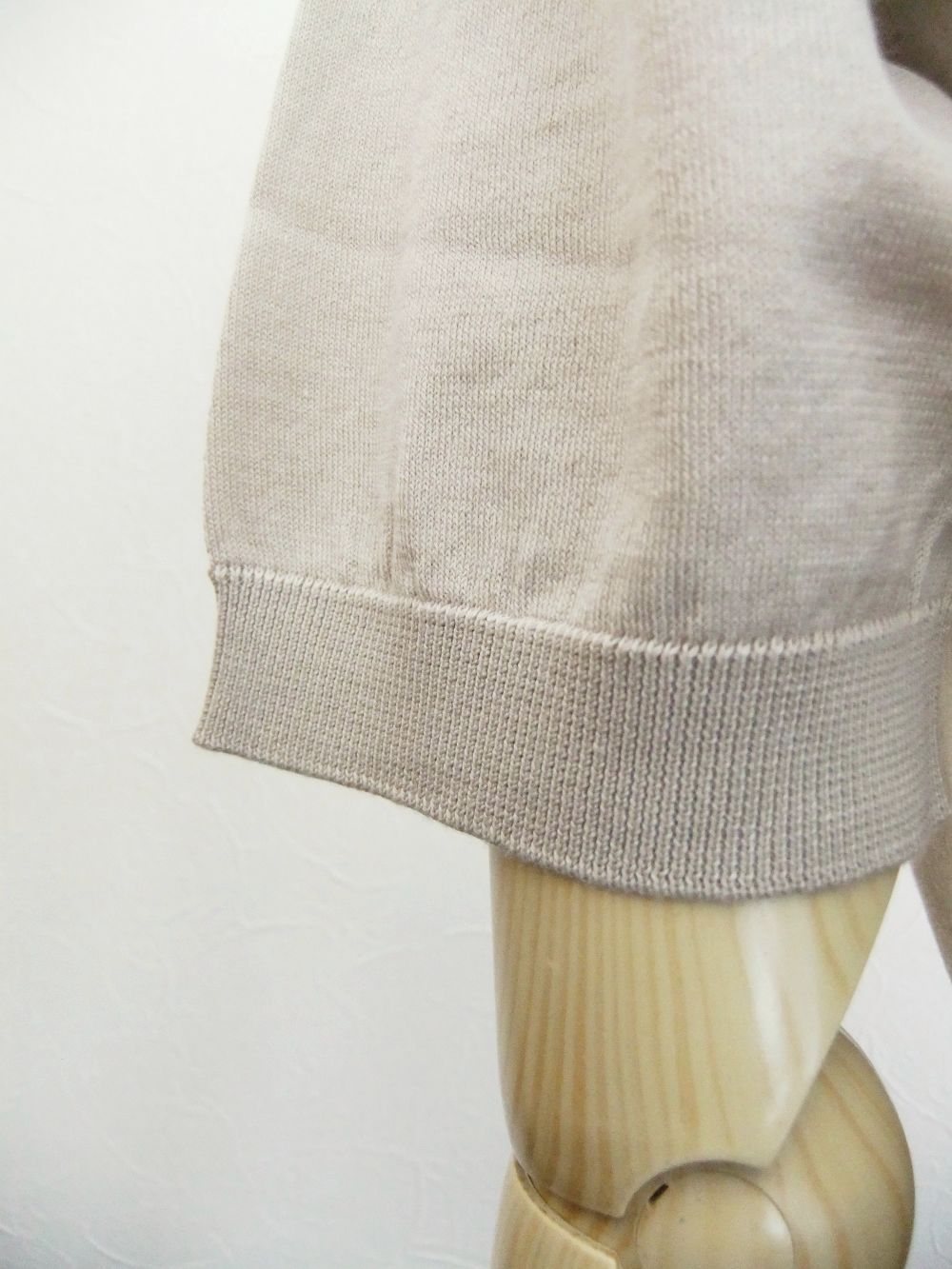 《LADIES》 JILL  30G コットン 半袖 ニットポロシャツ (ベージュ) 【COMMON FIT】