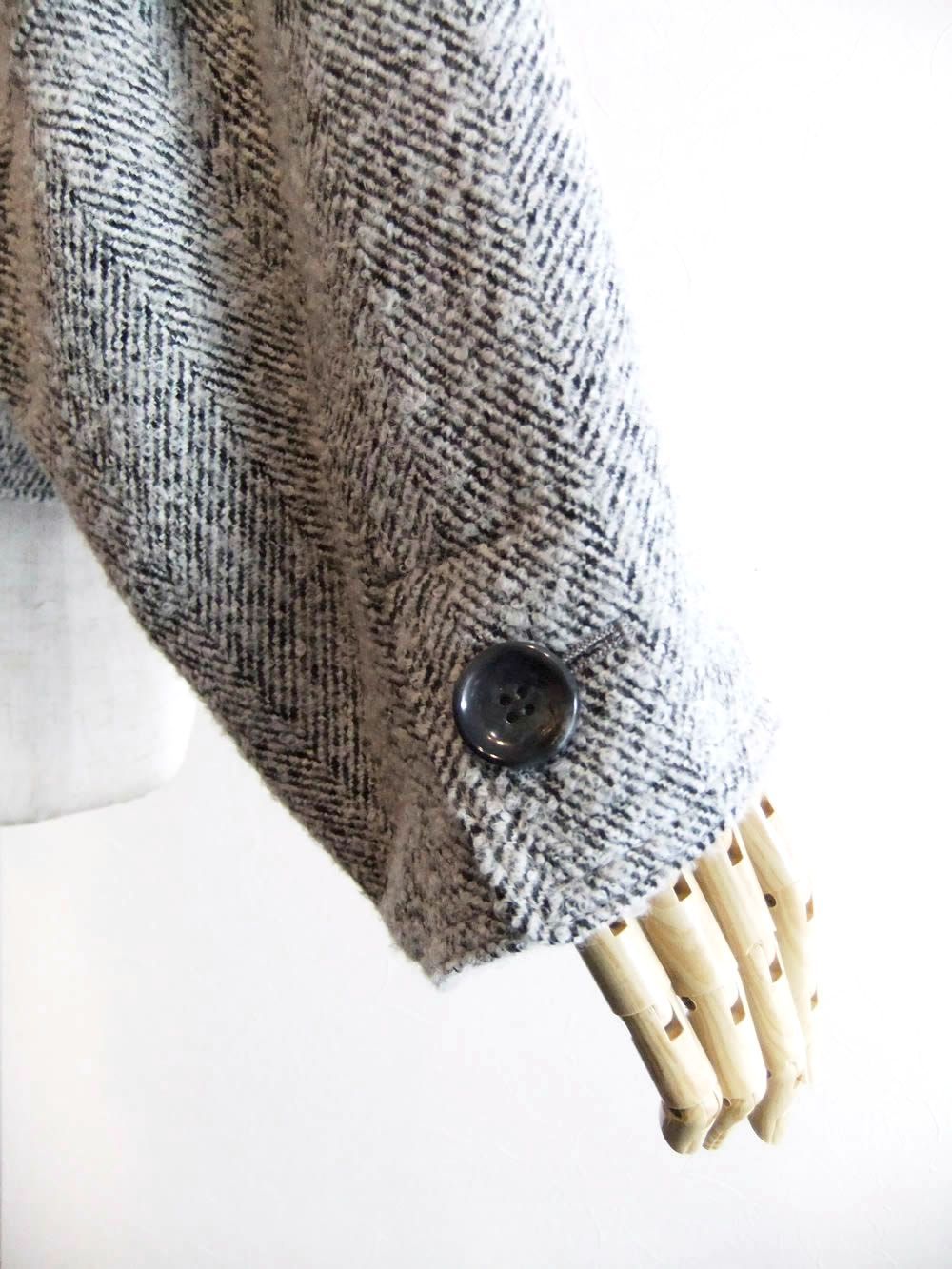 SILK BLEND HERRINGBONE STAND BLOUSON   シルク混 ヘリンボーン ブルゾン   545410