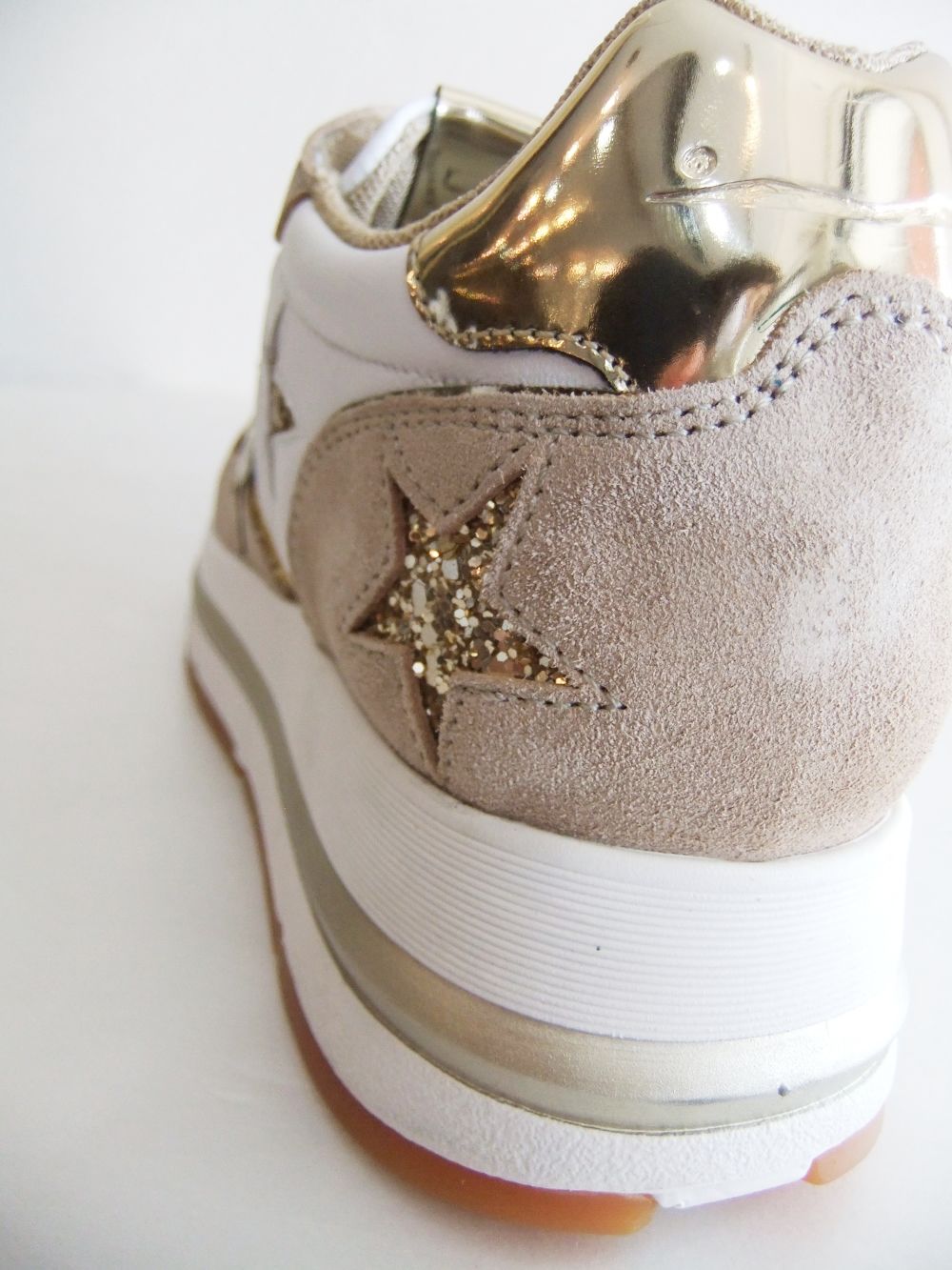 〈LADIES〉 MARAN MULTISTAR  レザー×ラミネート メタリック☆ スニーカー  1E07