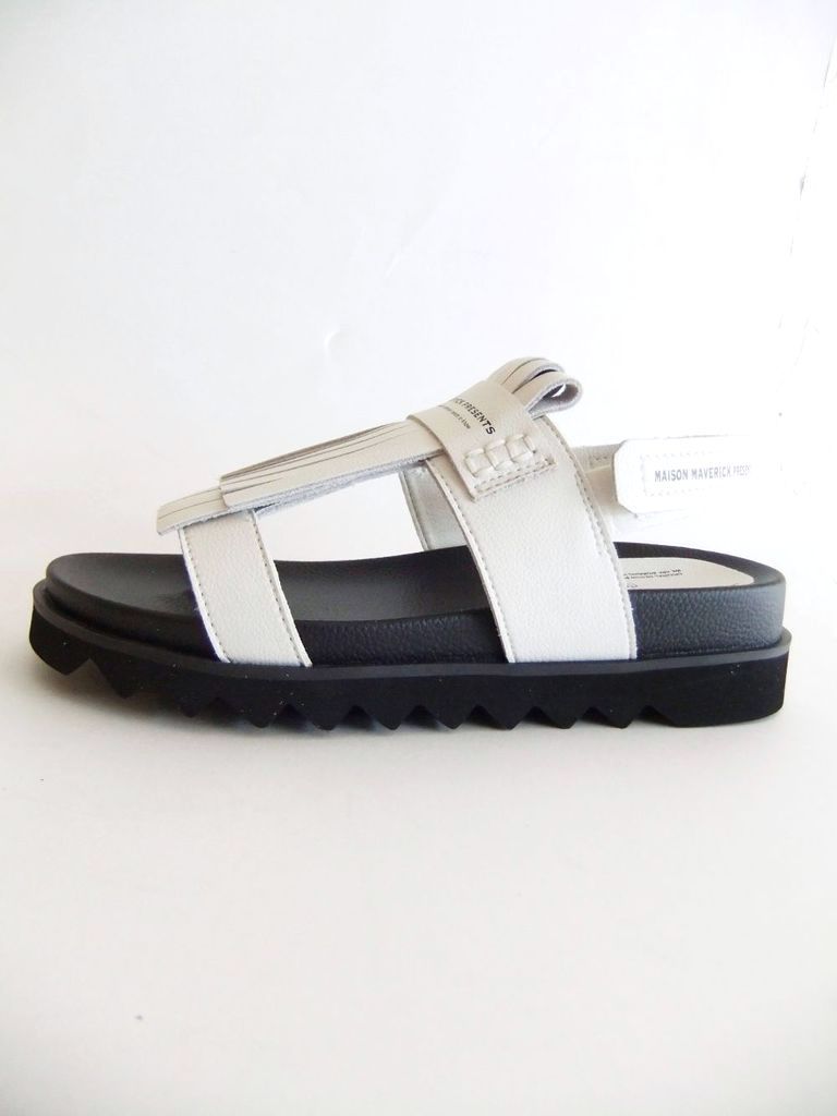 TASSEL & FRINGE SANDALS  コンフォートサンダル  (ホワイト) MS2471