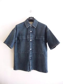 LOGO 半袖デニムシャツ