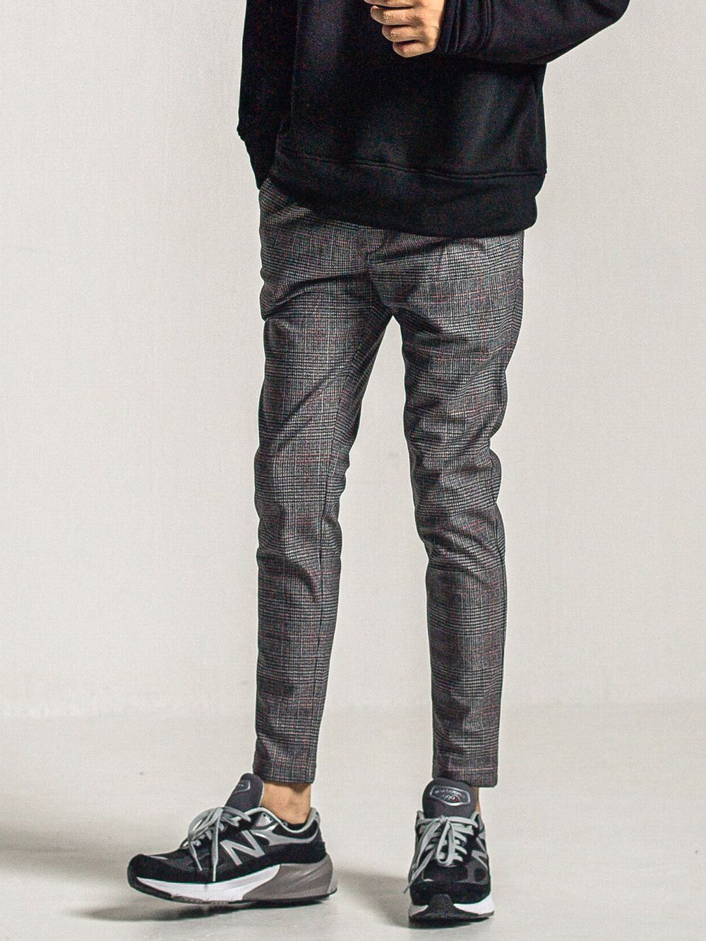 CHRIS EASY HEAT TUCK PANTS    チェック スラックス イージー タックパンツ