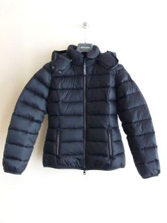 《LADIES》 STELLA  (ネイビー) シャイニーナイロン ダウンブルゾン  32550