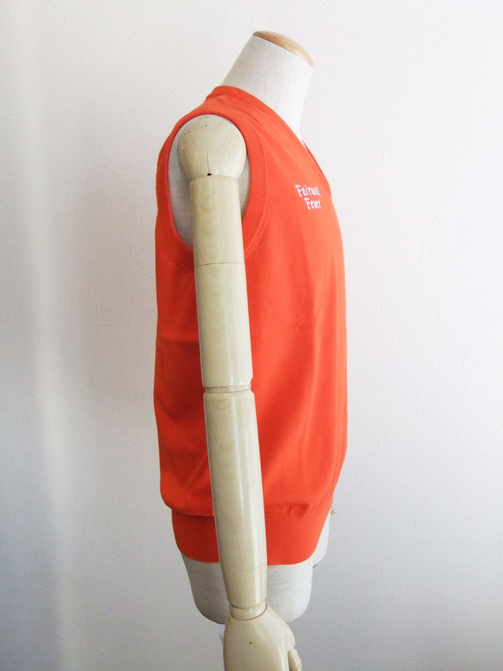 FAIRWAY FEVER VEST   (オレンジ) ロゴ入りコットンベスト  RSM-22088